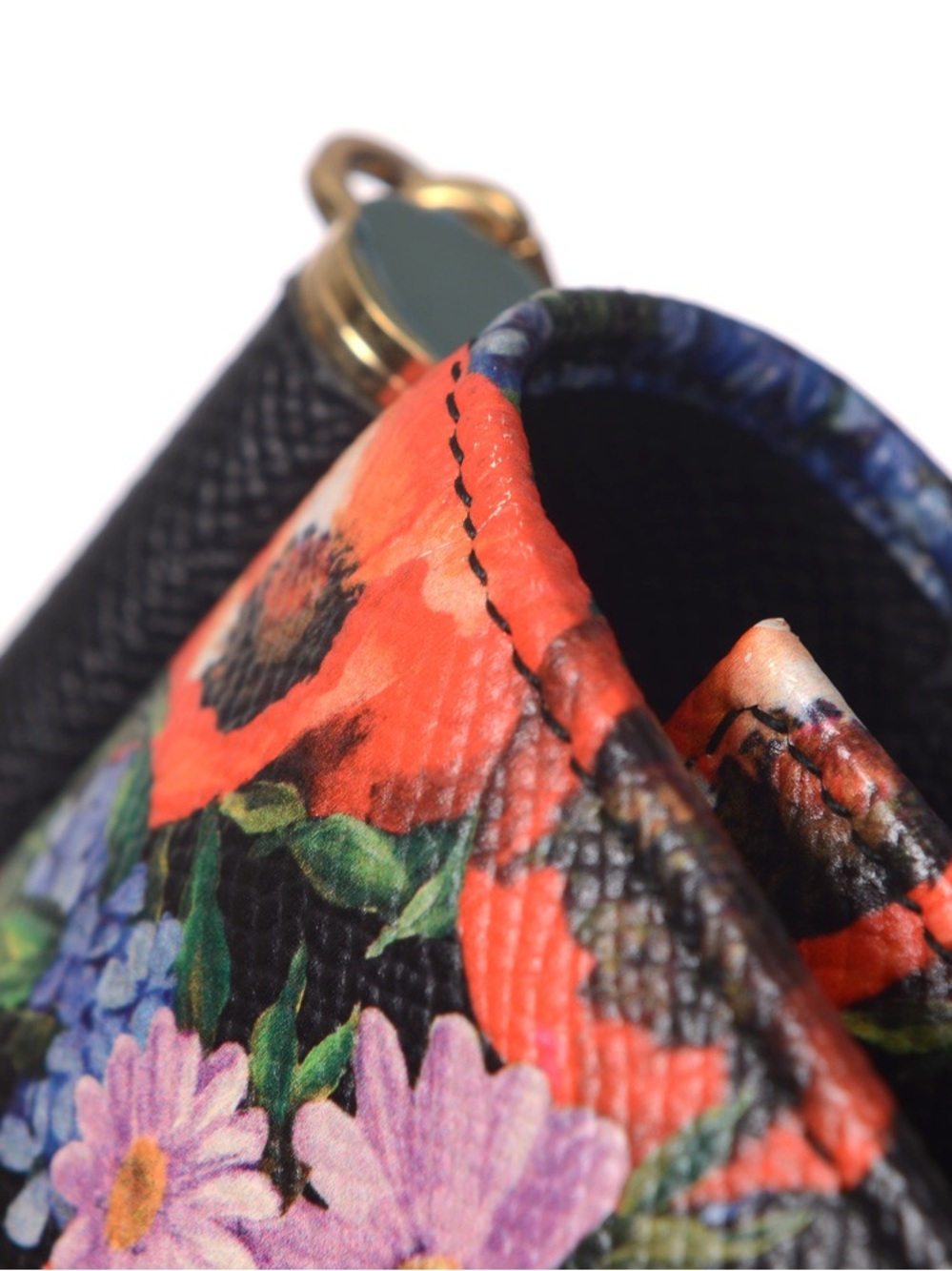 ♥️Dolce & Gabbana Small Floral Print Top-Handle Multicolor Women’s Bag♥️ - Picture 15 of 16